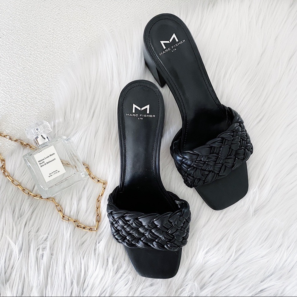 Marc Fisher braided slide sandals